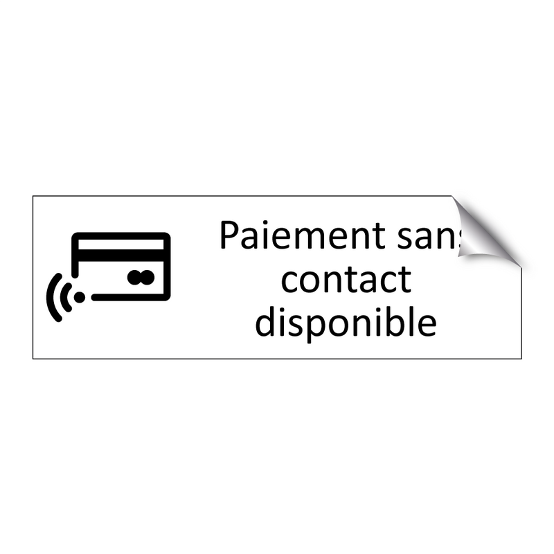 Paiement sans contact disponible