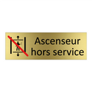 Ascenseur hors service