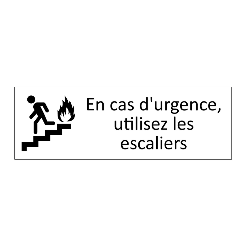 En cas d'urgence, utilisez les escaliers