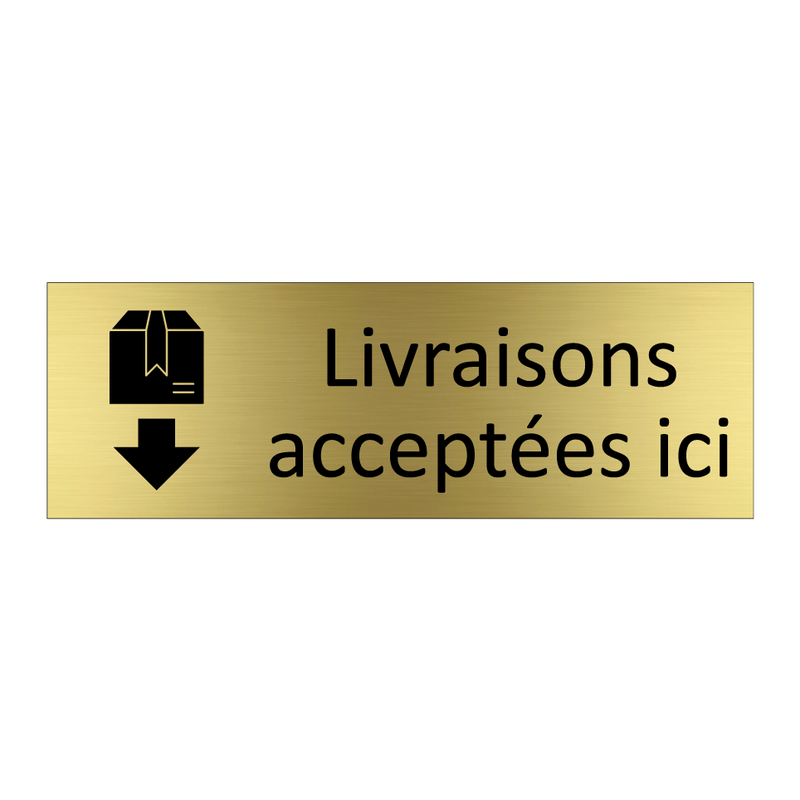 Livraisons acceptées ici