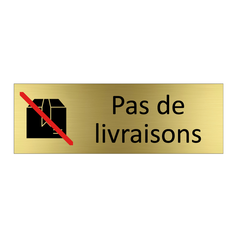 Pas de livraisons