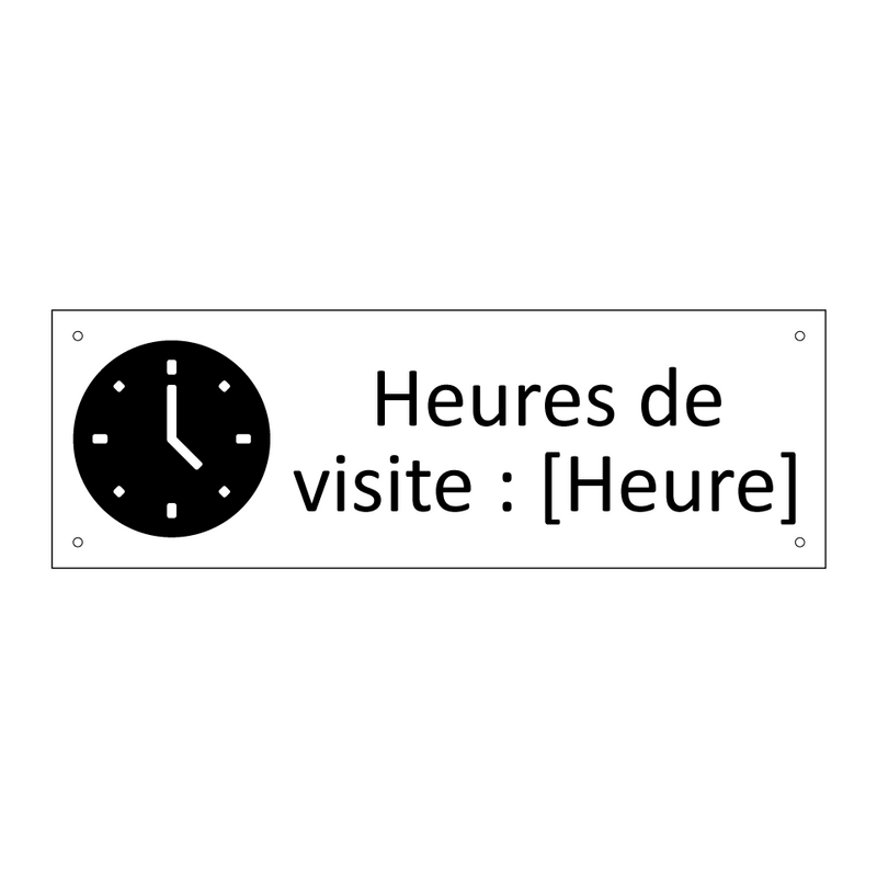 Heures de visite : [Heure]