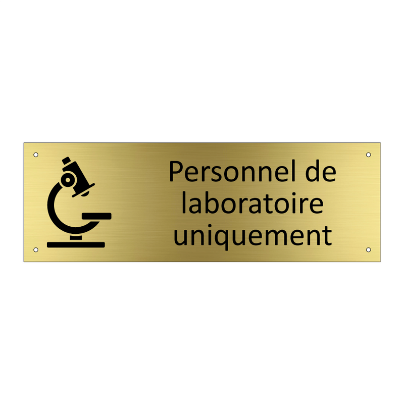 Personnel de laboratoire uniquement