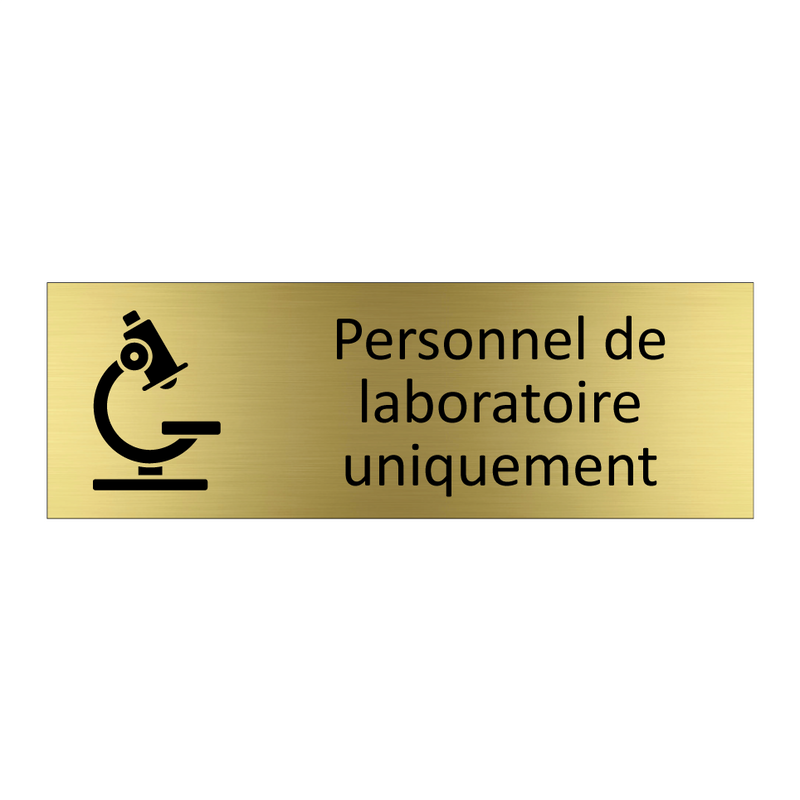Personnel de laboratoire uniquement