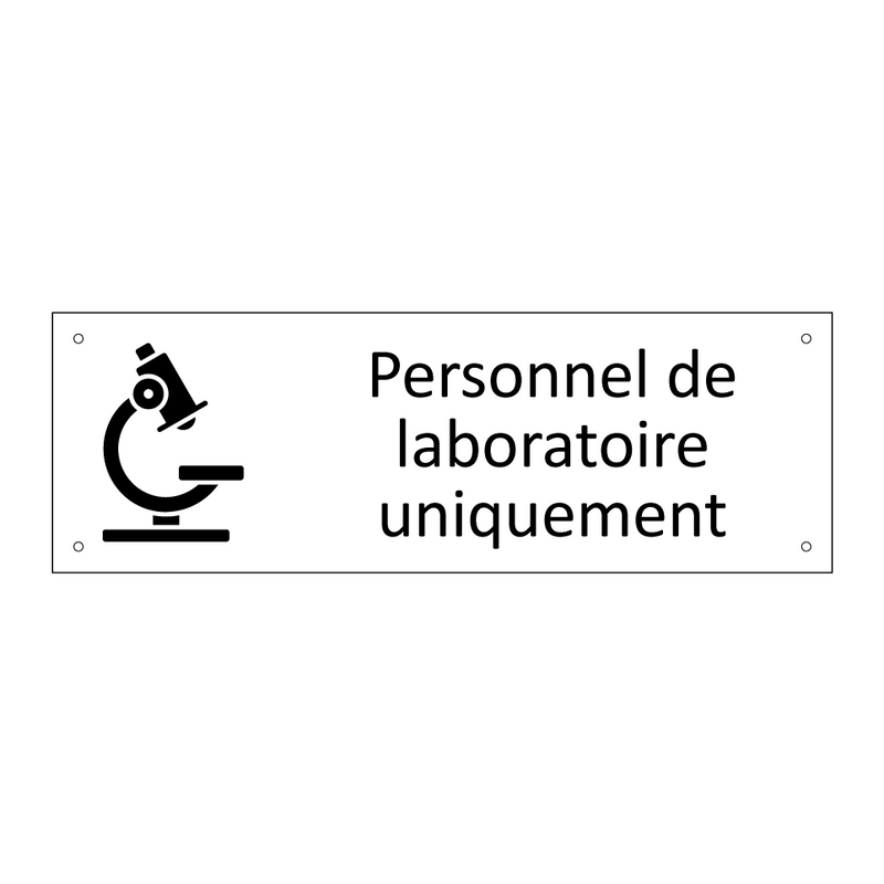 Personnel de laboratoire uniquement
