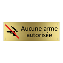 Aucune arme autorisée