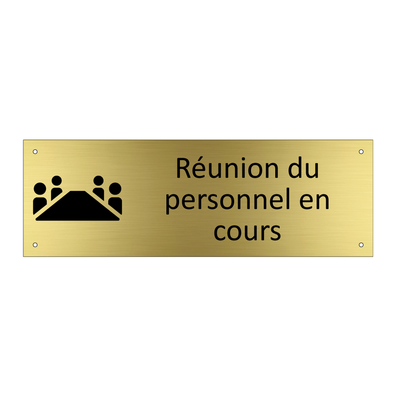 Réunion du personnel en cours