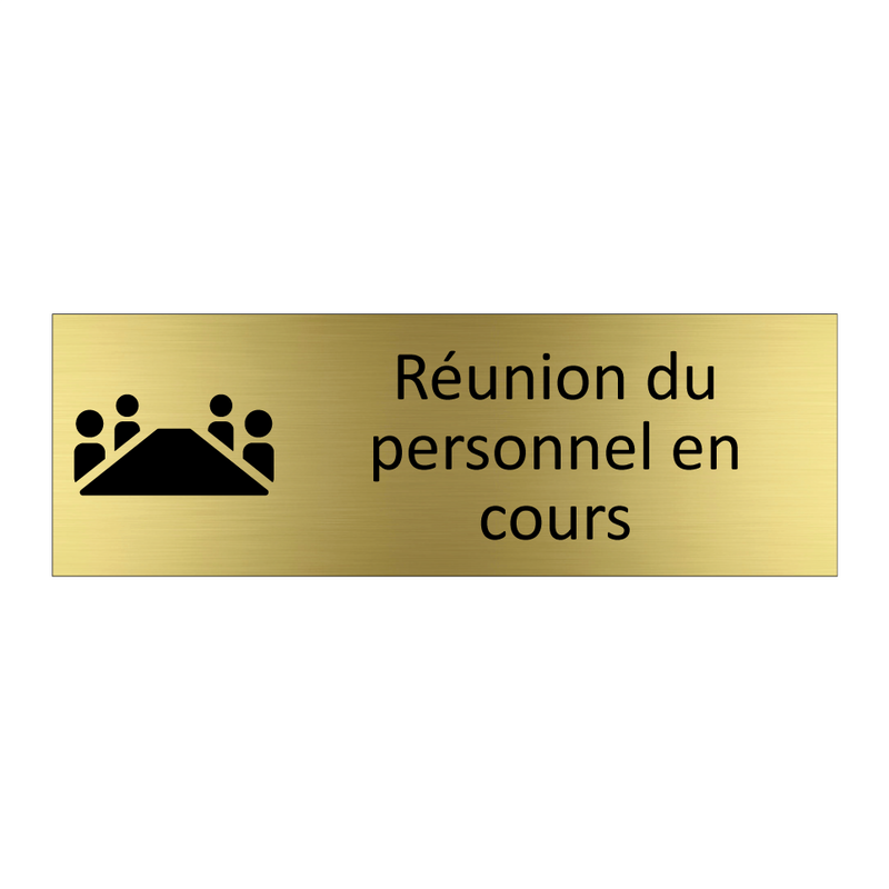 Réunion du personnel en cours