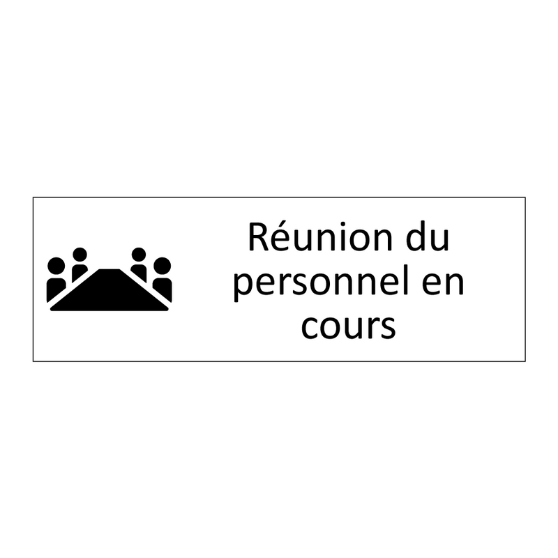Réunion du personnel en cours