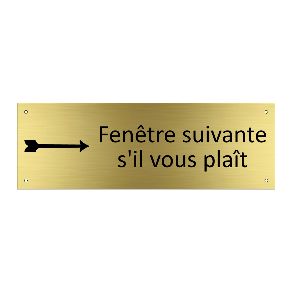 Fenêtre suivante s'il vous plaît