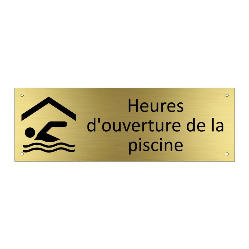 Heures d'ouverture de la piscine