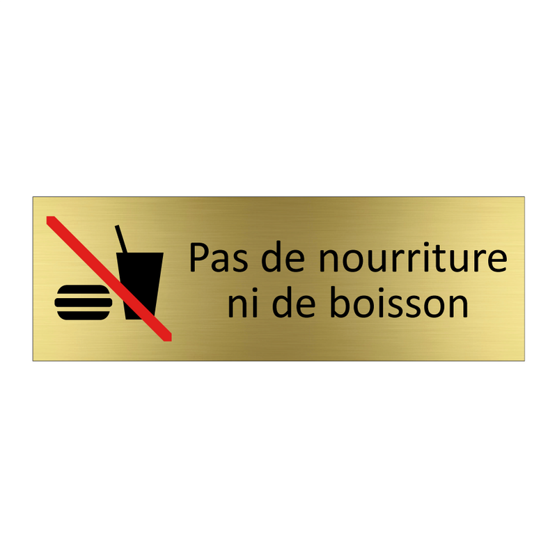 Pas de nourriture ni de boisson