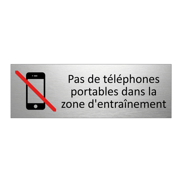 Pas de téléphones portables dans la zone d'entraînement