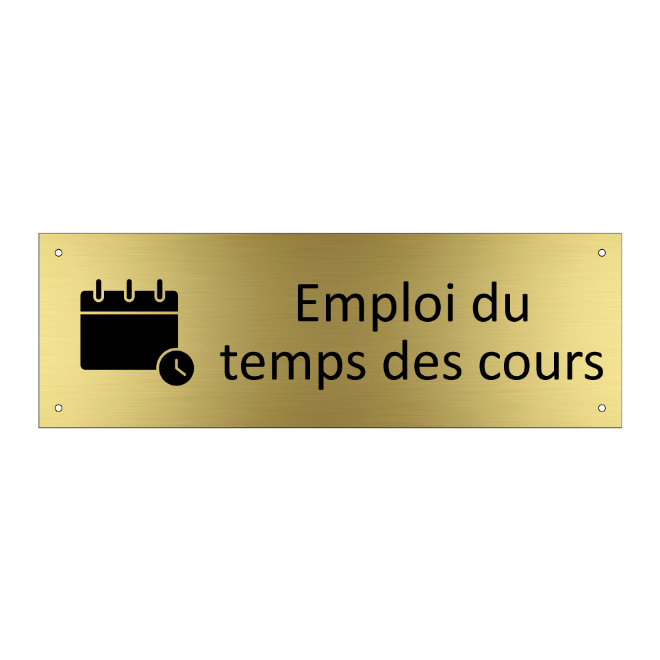Emploi du temps des cours