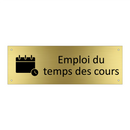 Emploi du temps des cours