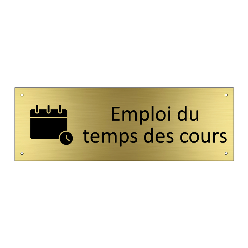 Emploi du temps des cours