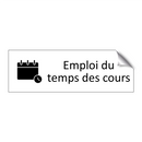 Emploi du temps des cours