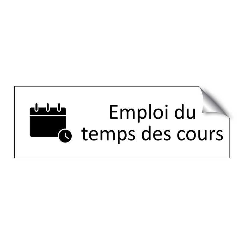 Emploi du temps des cours