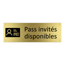Pass invités disponibles