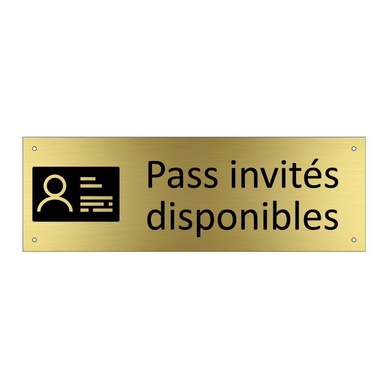 Pass invités disponibles
