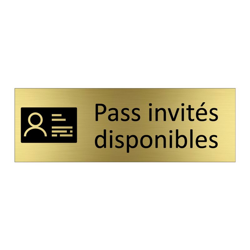 Pass invités disponibles
