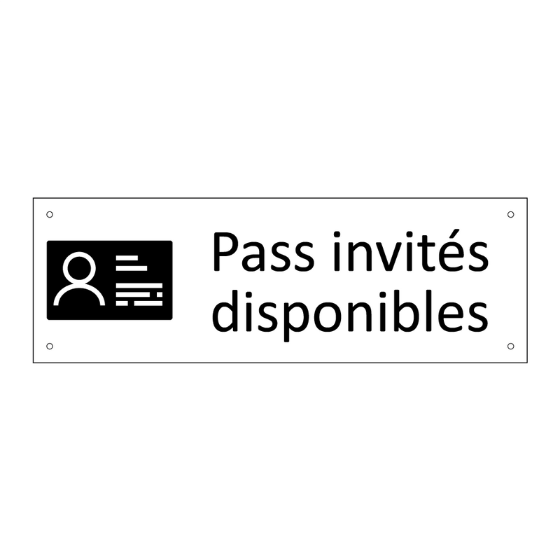 Pass invités disponibles