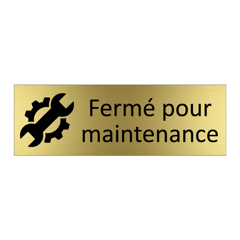 Fermé pour maintenance