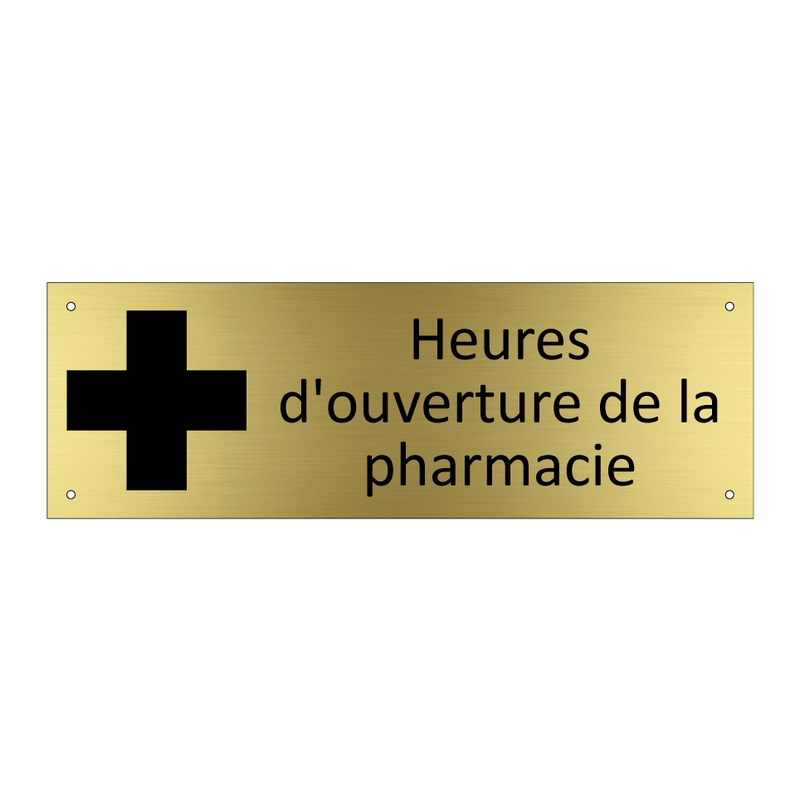Heures d'ouverture de la pharmacie