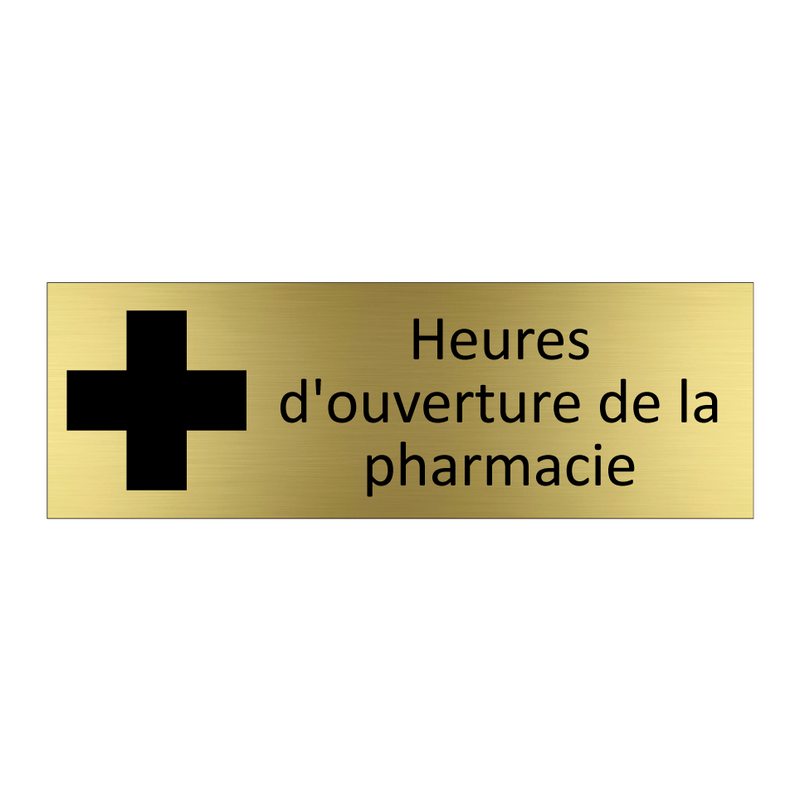 Heures d'ouverture de la pharmacie