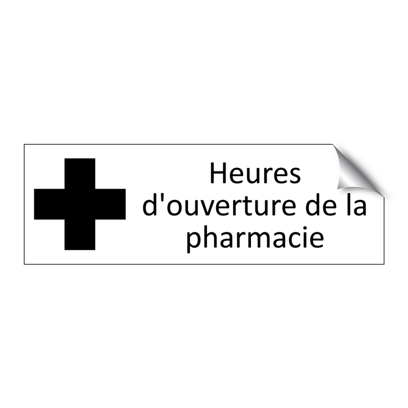 Heures d'ouverture de la pharmacie