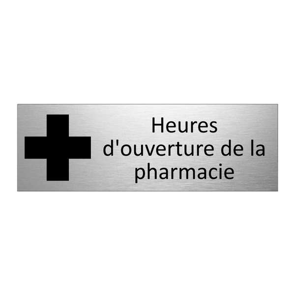 Heures d'ouverture de la pharmacie