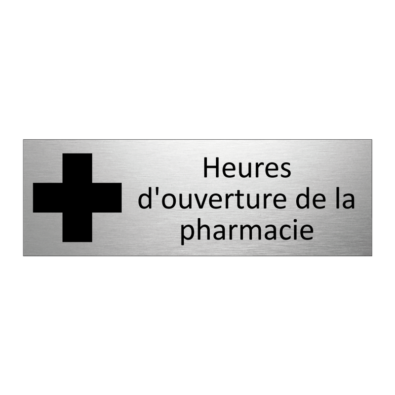 Heures d'ouverture de la pharmacie