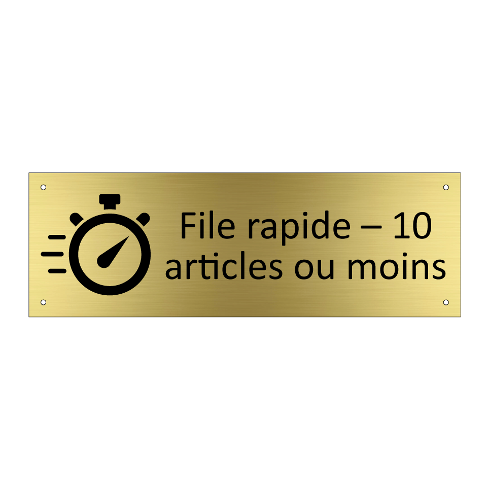 File rapide – 10 articles ou moins