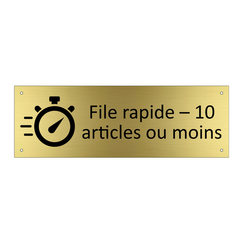 File rapide – 10 articles ou moins