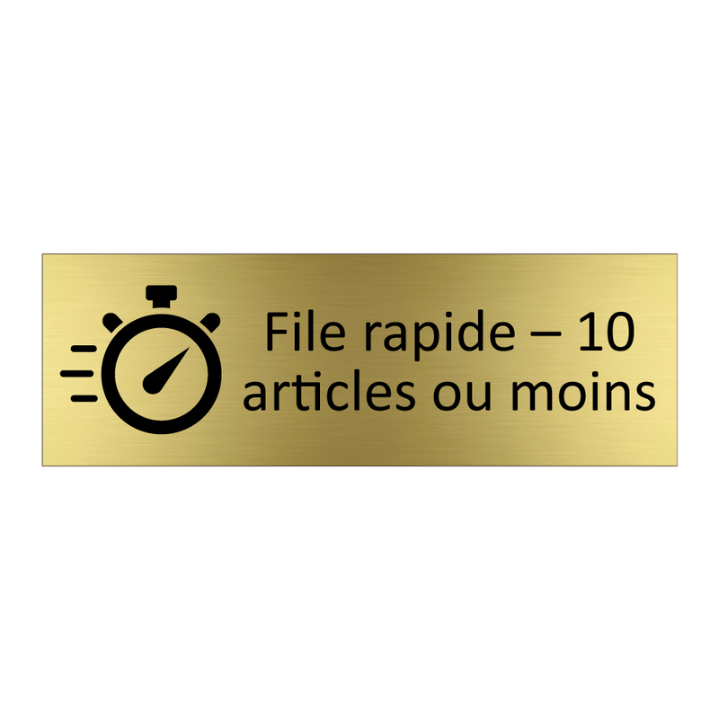 File rapide – 10 articles ou moins