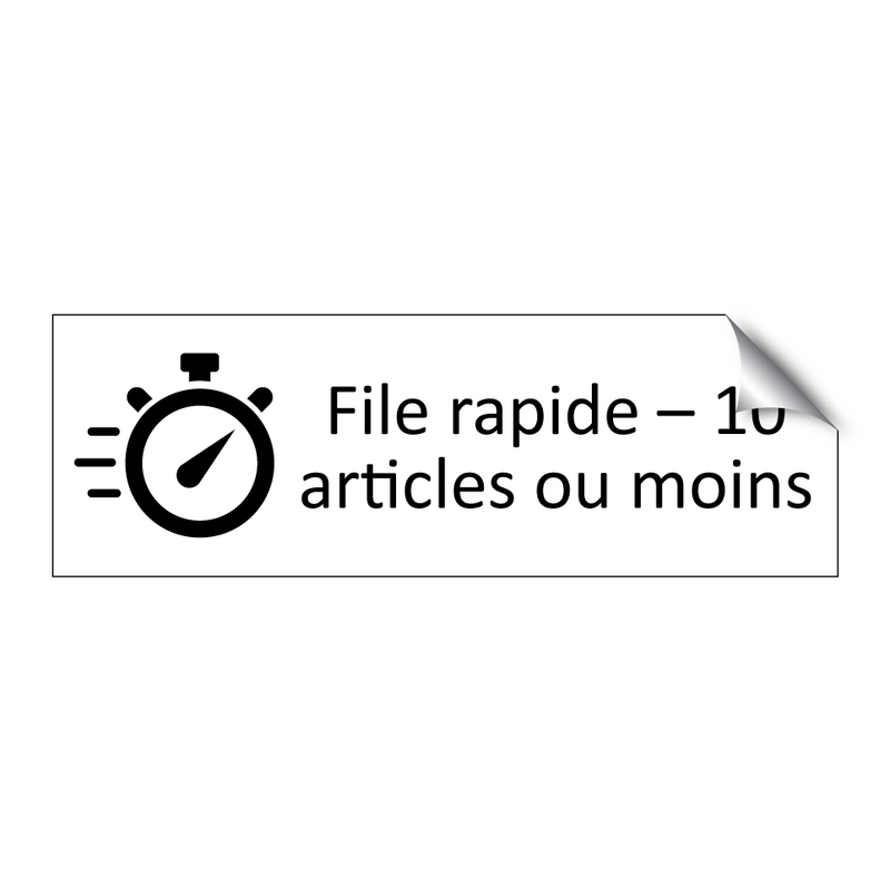 File rapide – 10 articles ou moins