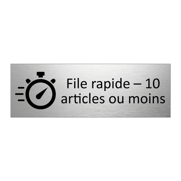 File rapide – 10 articles ou moins