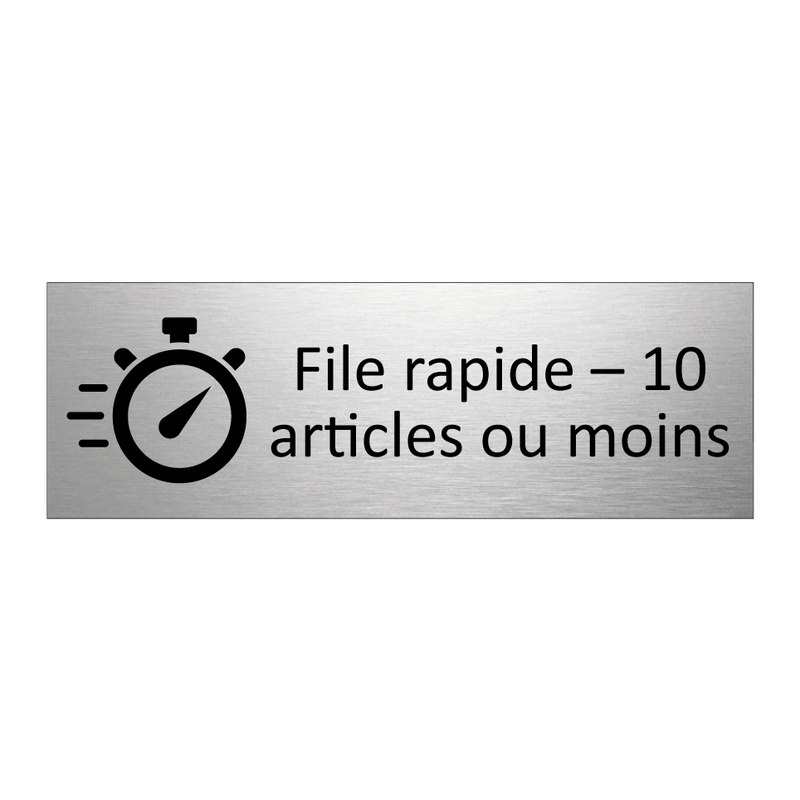 File rapide – 10 articles ou moins
