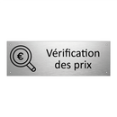 Vérification des prix