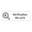Vérification des prix