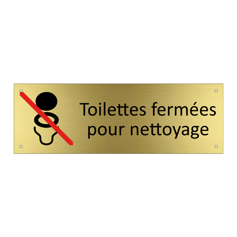 Toilettes fermées pour nettoyage