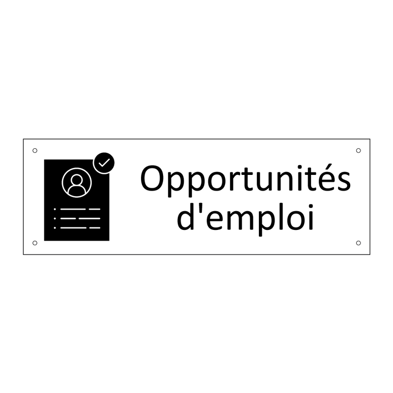 Opportunités d'emploi
