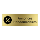 Annonces Hebdomadaires