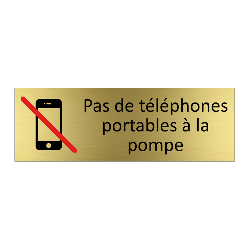 Pas de téléphones portables à la pompe