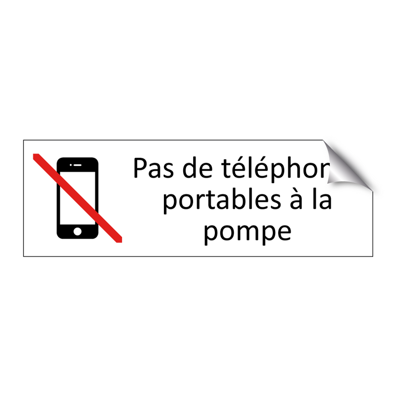 Pas de téléphones portables à la pompe