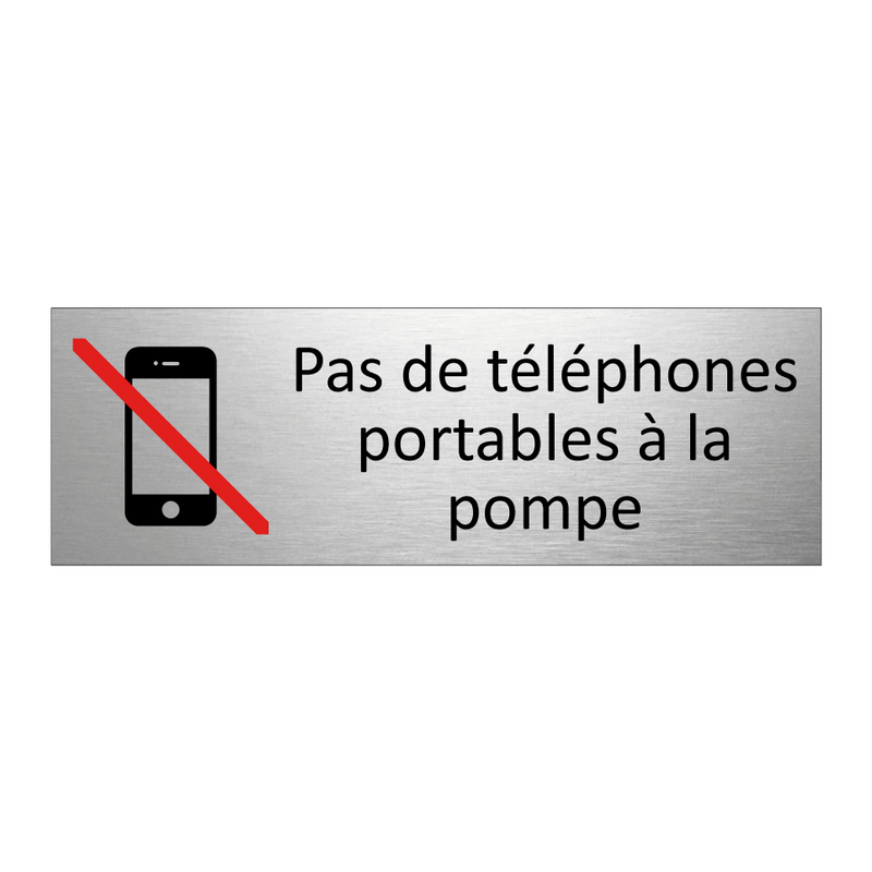 Pas de téléphones portables à la pompe
