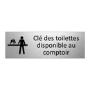 Clé des toilettes disponible au comptoir