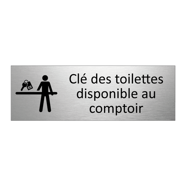 Clé des toilettes disponible au comptoir
