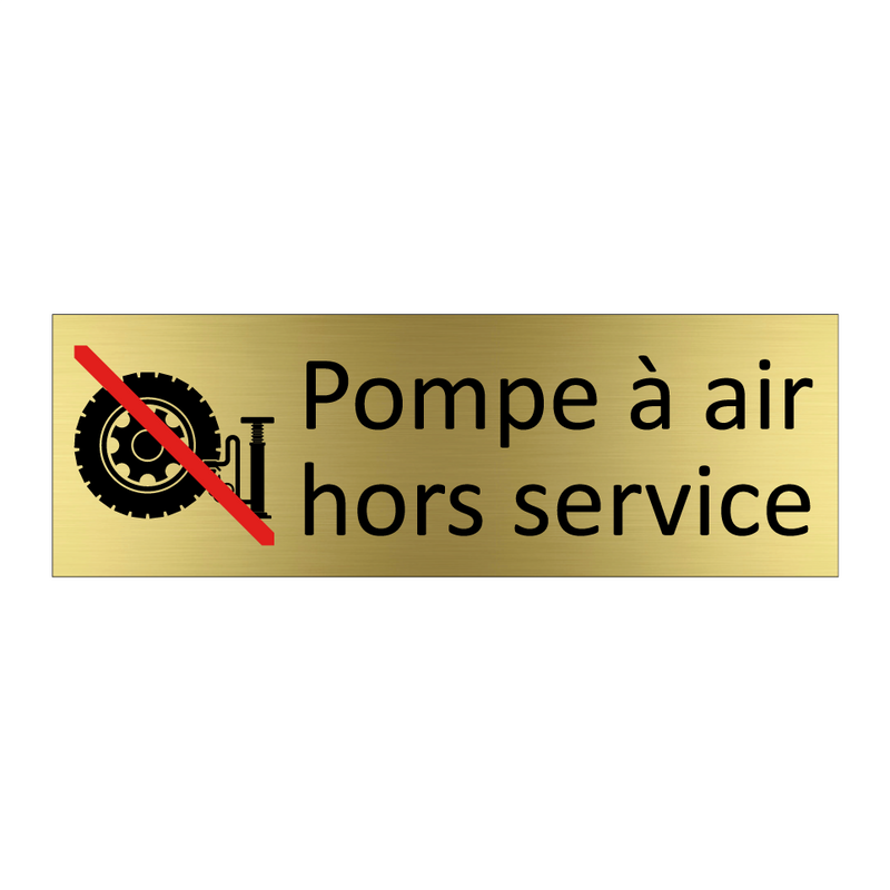 Pompe à air hors service