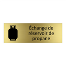 Échange de réservoir de propane